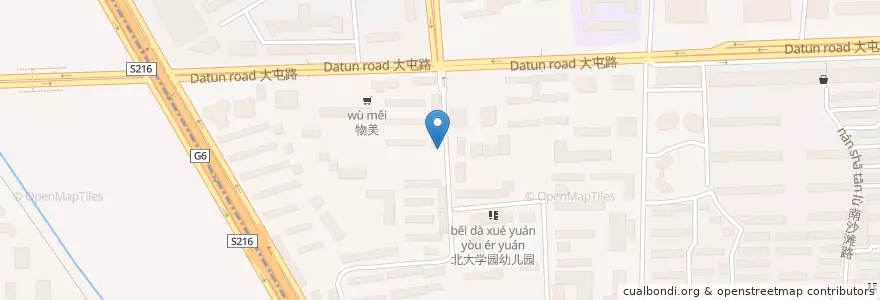 Mapa de ubicacion de 鸭梨香家常菜 en China, Beijing, Hebei, 朝阳区 / Chaoyang.