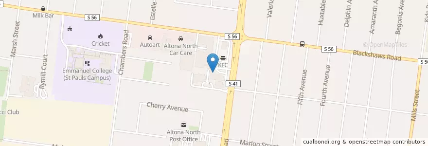 Mapa de ubicacion de Chemist Warehouse en Australia, Victoria, City Of Hobsons Bay.