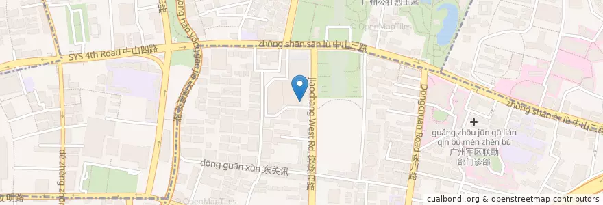 Mapa de ubicacion de 中国工商银行 en China, Guangdong, 广州市, 越秀区, 大东街道.