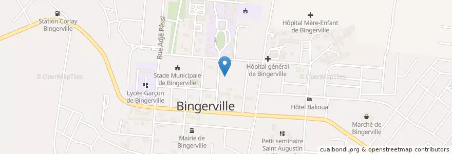 Mapa de ubicacion de College moderne de Bingerville en Côte D'Ivoire, Abidjan, Bingerville.