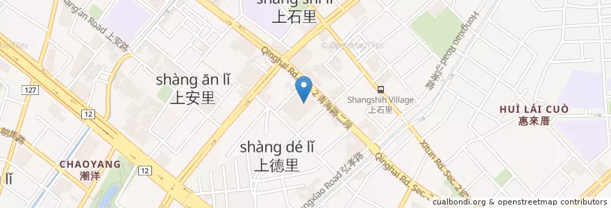 Mapa de ubicacion de 台灣聯通青海場 en Taïwan, Taichung, 西屯區.