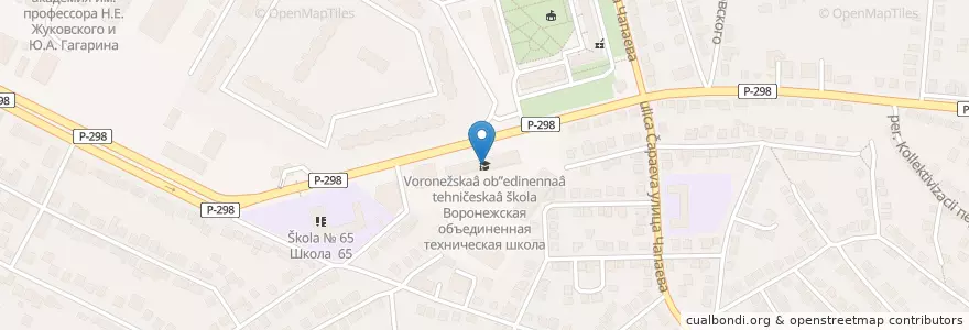 Mapa de ubicacion de Воронежская объединенная техническая школа en Russia, Central Federal District, Voronezh Oblast, Voronezh.