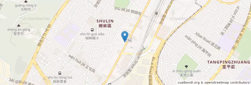 Mapa de ubicacion de 國泰世華商業銀行 en تایوان, 新北市, 樹林區.