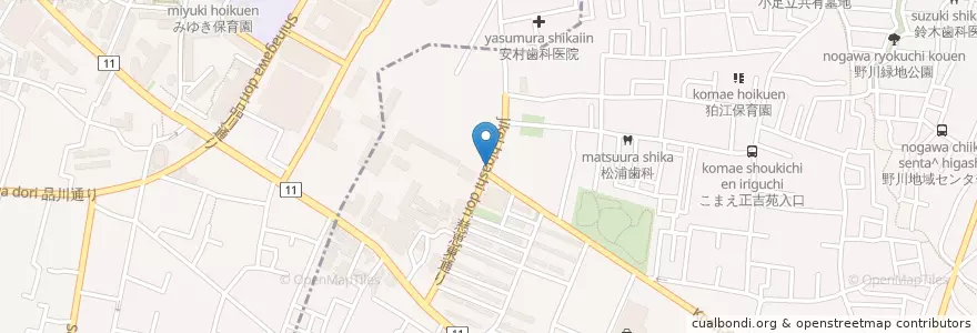 Mapa de ubicacion de 華屋与兵衛 en 日本, 東京都, 調布市, 狛江市.