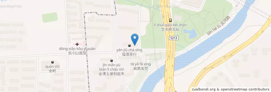 Mapa de ubicacion de 有馅烤楞面 en 中国, 北京市, 河北省, 朝阳区 / Chaoyang.