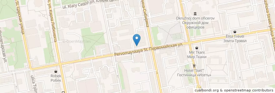 Mapa de ubicacion de Сбербанк en Russland, Föderationskreis Ural, Oblast Swerdlowsk, Городской Округ Екатеринбург.