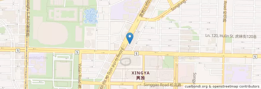 Mapa de ubicacion de cama 現烘咖啡專賣店 en 台湾, 新北市, 台北市, 信義区.