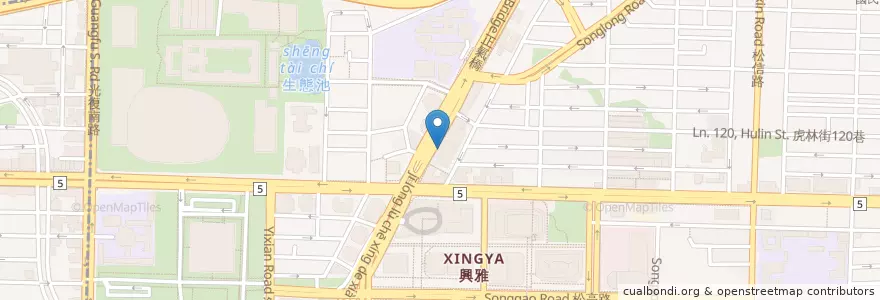 Mapa de ubicacion de 臺灣中小企業銀行 en 타이완, 신베이 시, 타이베이시, 신이 구.