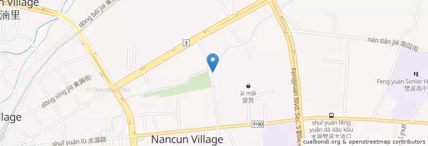 Mapa de ubicacion de 康康豬血湯 en 타이완, 타이중 시, 펑위안 구.