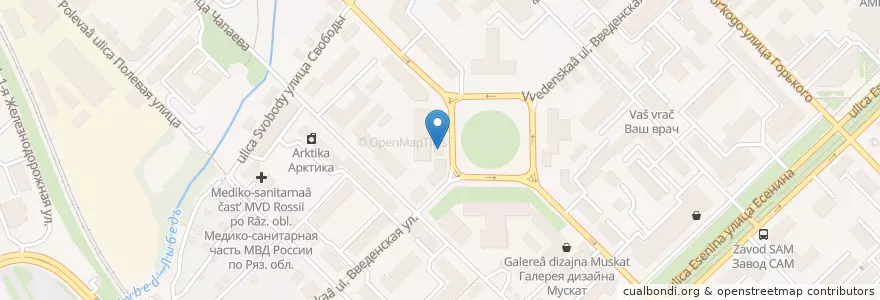 Mapa de ubicacion de Сбербанк en روسيا, Центральный Федеральный Округ, ريازان أوبلاست, Городской Округ Рязань.