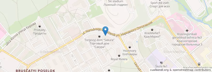 Mapa de ubicacion de Big Step en Rusland, Centraal Federaal District, Oblast Moskou, Городской Округ Красногорск.