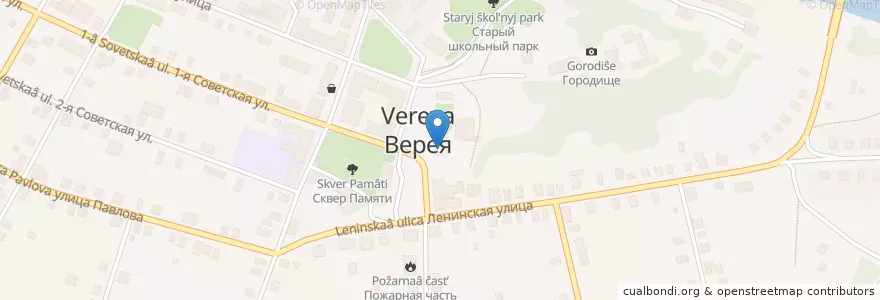 Mapa de ubicacion de Администрация городского поселения Верея en Rusia, Distrito Federal Central, Óblast De Moscú, Наро-Фоминский Городской Округ.
