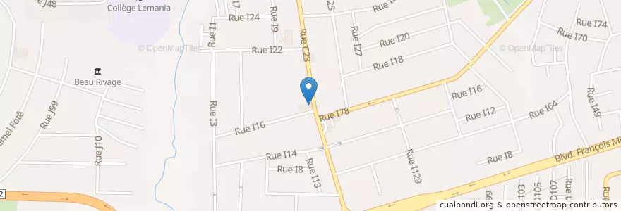 Mapa de ubicacion de Pharmacie Saint Ange en 코트디부아르, 아비장, Cocody.