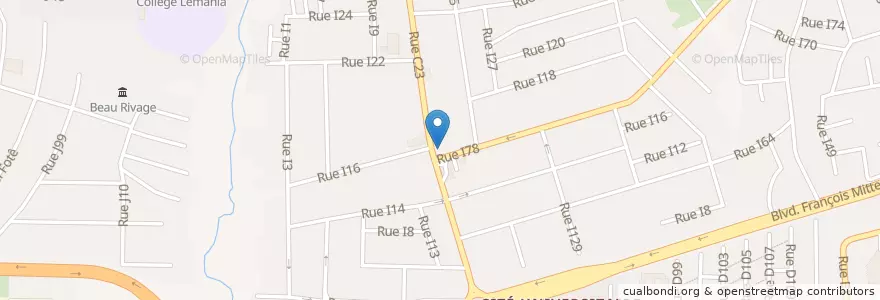 Mapa de ubicacion de Western Union en コートジボワール, アビジャン, Cocody.