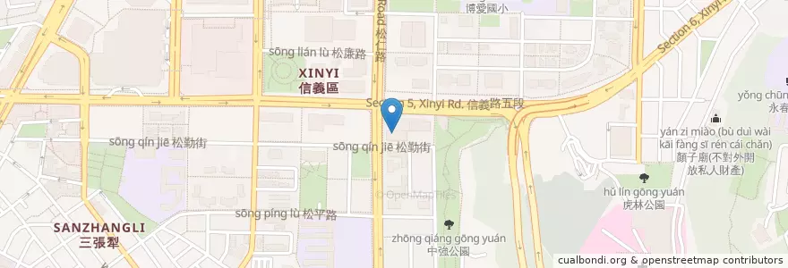 Mapa de ubicacion de N.Y.Bagels Cafe en تايوان, تايبيه الجديدة, تايبيه, 信義區.