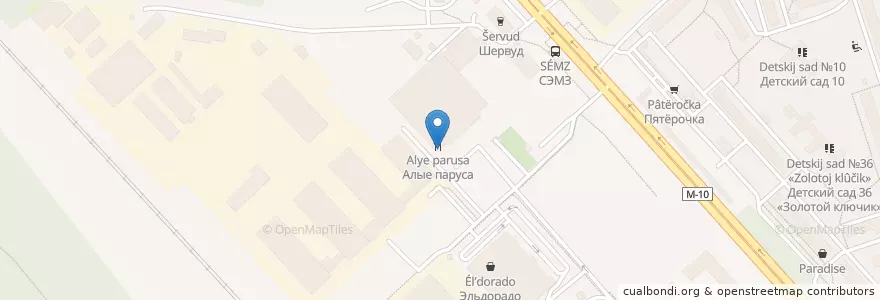 Mapa de ubicacion de Алые паруса en روسيا, Центральный Федеральный Округ, محافظة موسكو, Городской Округ Солнечногорск.