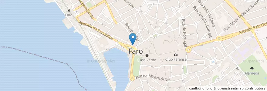Mapa de ubicacion de Zeev en البرتغال, الغرب, الغرب, فارو, فارو, فارو.
