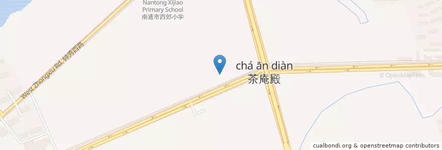 Mapa de ubicacion de Nantong Coach Station en China, Nantong City, Chongchuan District, 任港街道.