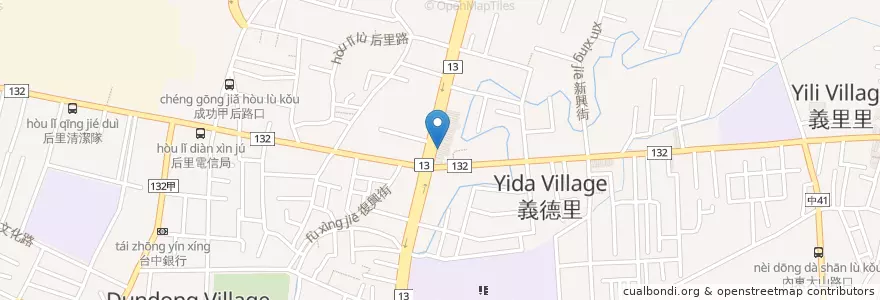 Mapa de ubicacion de 則安藥局 en Taïwan, Taichung, 后里區.