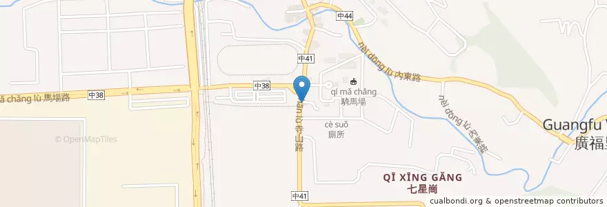 Mapa de ubicacion de 小馬哥自行車聯合租車中心 en Taiwan, Taichung, Distretto Di Houli.