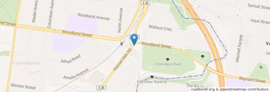 Mapa de ubicacion de Telstra Payphone en 오스트레일리아, Victoria, City Of Moonee Valley.