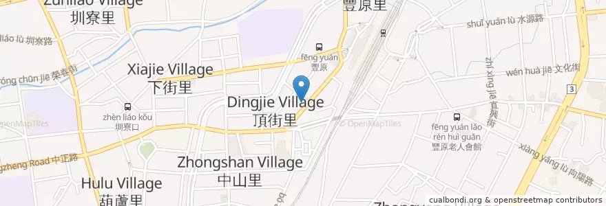 Mapa de ubicacion de Mos Burger en Tayvan, Taichung, 豐原區.