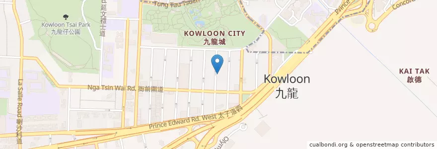Mapa de ubicacion de Kowloon City Post Office en China, Guangdong, Hong Kong, Kowloon, New Territories, Kowloon City District.