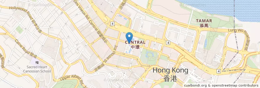 Mapa de ubicacion de cross-harbour en China, Guangdong, Hong Kong, Pulau Hong Kong, Wilayah Baru, 中西區 Central And Western District.