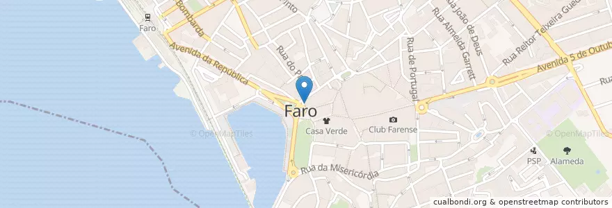 Mapa de ubicacion de Banco Popular en 포르투갈, Algarve, Algarve, Faro, Faro, Faro.