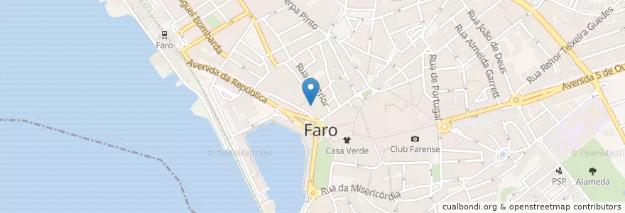 Mapa de ubicacion de Hamburgueria da Baixa en 포르투갈, Algarve, Algarve, Faro, Faro, Faro.