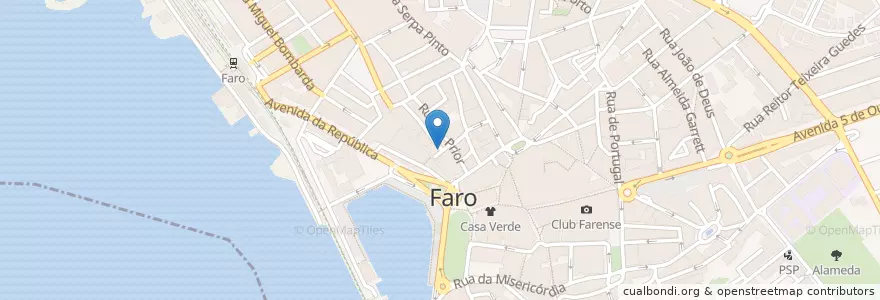 Mapa de ubicacion de Fa Rock en 포르투갈, Algarve, Algarve, Faro, Faro, Faro.