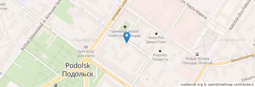 Mapa de ubicacion de Сбербанк en Rusia, Центральный Федеральный Округ, Московская Область, Городской Округ Подольск.