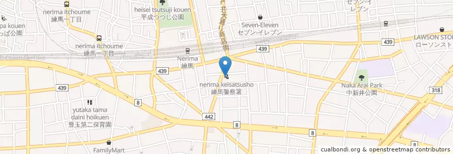 Mapa de ubicacion de 練馬警察署 en 日本, 东京都/東京都, 練馬区.