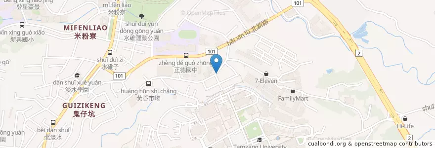 Mapa de ubicacion de 珍寶港式燒臘 en Taiwán, Nuevo Taipéi, 淡水區.