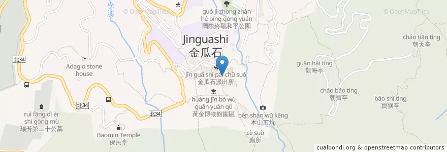 Mapa de ubicacion de 礦工食堂 en Taiwan, New Taipei, Ruifang District.