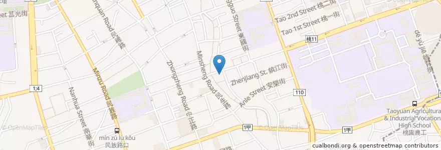 Mapa de ubicacion de 兆豐國際商業銀行 en 臺灣, 桃園市, 桃園區.
