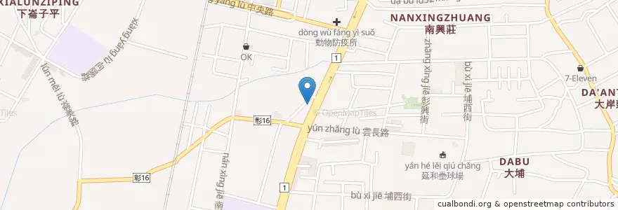 Mapa de ubicacion de 福慧中醫 en Taiwan, 臺灣省, 彰化縣, 彰化市.