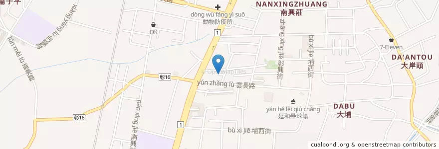 Mapa de ubicacion de 漢銘婦幼醫院停車場 en Taiwan, Taiwan Province, Changhua County, Zhanghua City.
