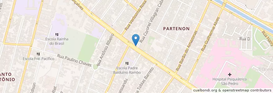 Mapa de ubicacion de Ipiranga en 브라질, 남부지방, 히우그란지두술, Região Metropolitana De Porto Alegre, Região Geográfica Intermediária De Porto Alegre, Região Geográfica Imediata De Porto Alegre, 포르투알레그리.