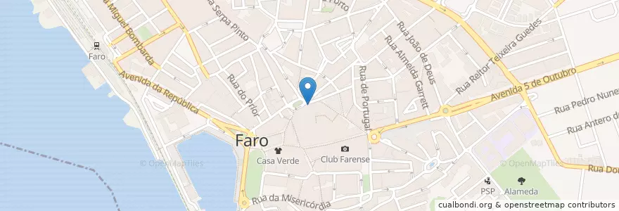 Mapa de ubicacion de Dois Irmaos en ポルトガル, Algarve, Algarve, Faro, Faro, Faro.