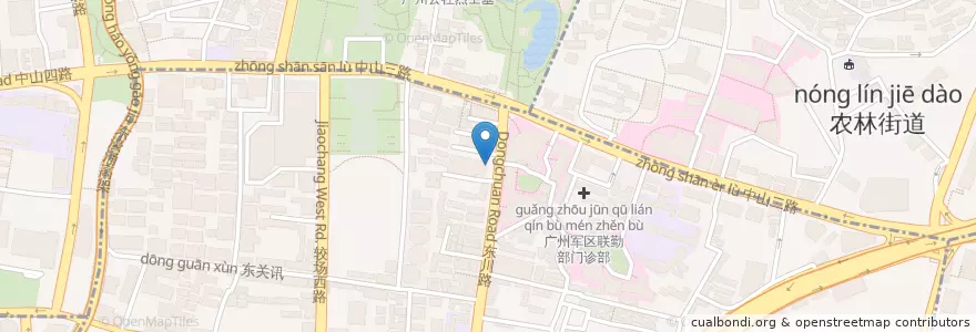 Mapa de ubicacion de 广州银行(整修中) en China, Guangdong, Guangzhou City, Yuexiu District, 大东街道.