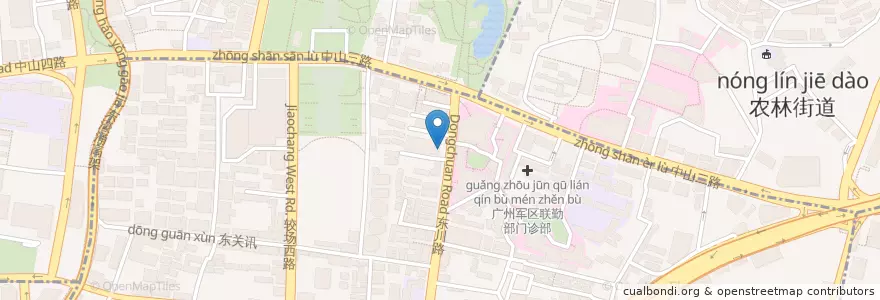 Mapa de ubicacion de 麦当劳 en الصين, غوانغدونغ, 广州市, 越秀区, 大东街道.