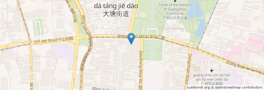 Mapa de ubicacion de 中华广场电影院 en Çin, Guangdong, 广州市, 越秀区.