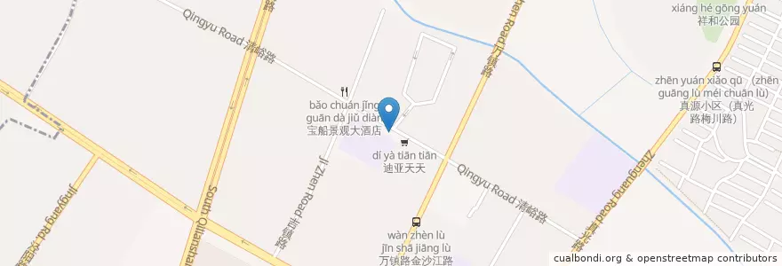 Mapa de ubicacion de 东昊汽车保养-清峪路店 en China, Shanghai, Putuo District.