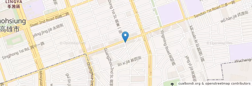 Mapa de ubicacion de 高雄林華郵局 en Тайвань, Гаосюн, 苓雅區.