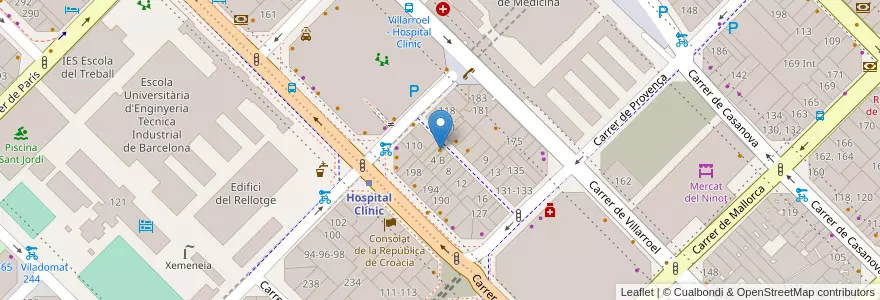 Mapa de ubicacion de 2Y restaurante macrobiótico en إسبانيا, كتالونيا, برشلونة, بارسلونس, Barcelona.