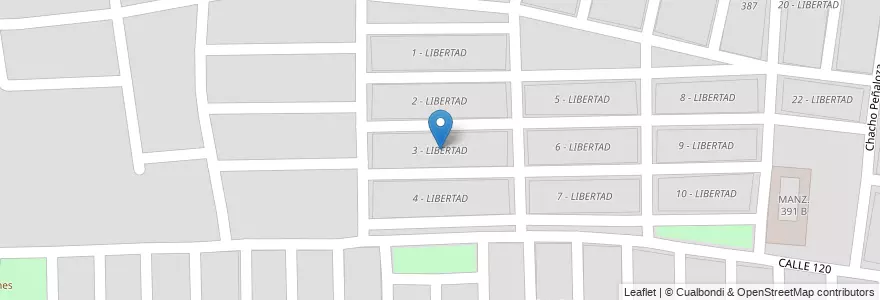 Mapa de ubicacion de 3 - LIBERTAD en 아르헨티나, Salta, Capital, Municipio De Salta, Salta.