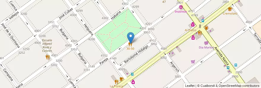 Mapa de ubicacion de 30-50, Villa Pueyrredon en Argentina, Autonomous City Of Buenos Aires, Comuna 12, Autonomous City Of Buenos Aires, Comuna 11.