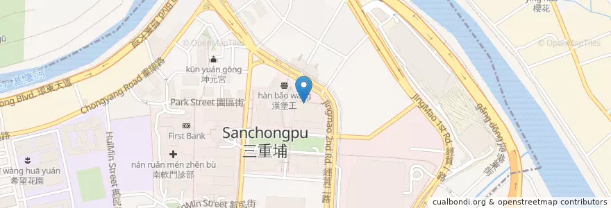 Mapa de ubicacion de 中國信託商業銀行 en Taiwan, Nuova Taipei, Taipei, Distretto Di Nangang.