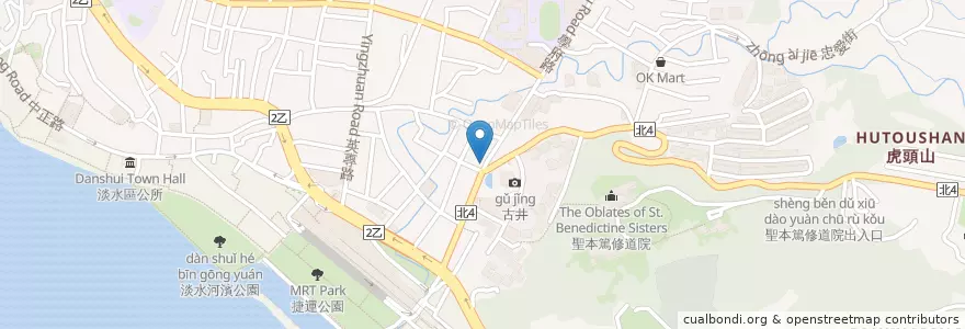 Mapa de ubicacion de 鄧公古早味 en تایوان, 新北市, 淡水區.